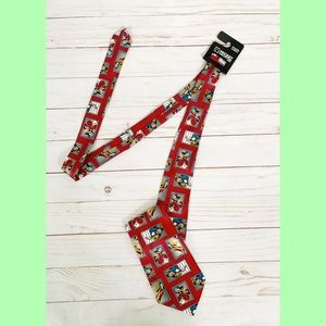Disney Red Character Tie NWOT